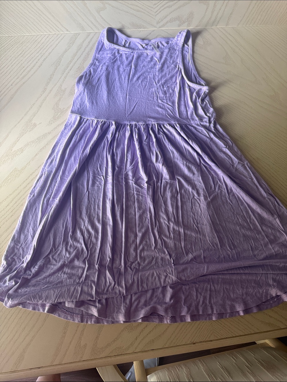 Emerald Lavender Sleeveless Casual Girls Dress 🌺